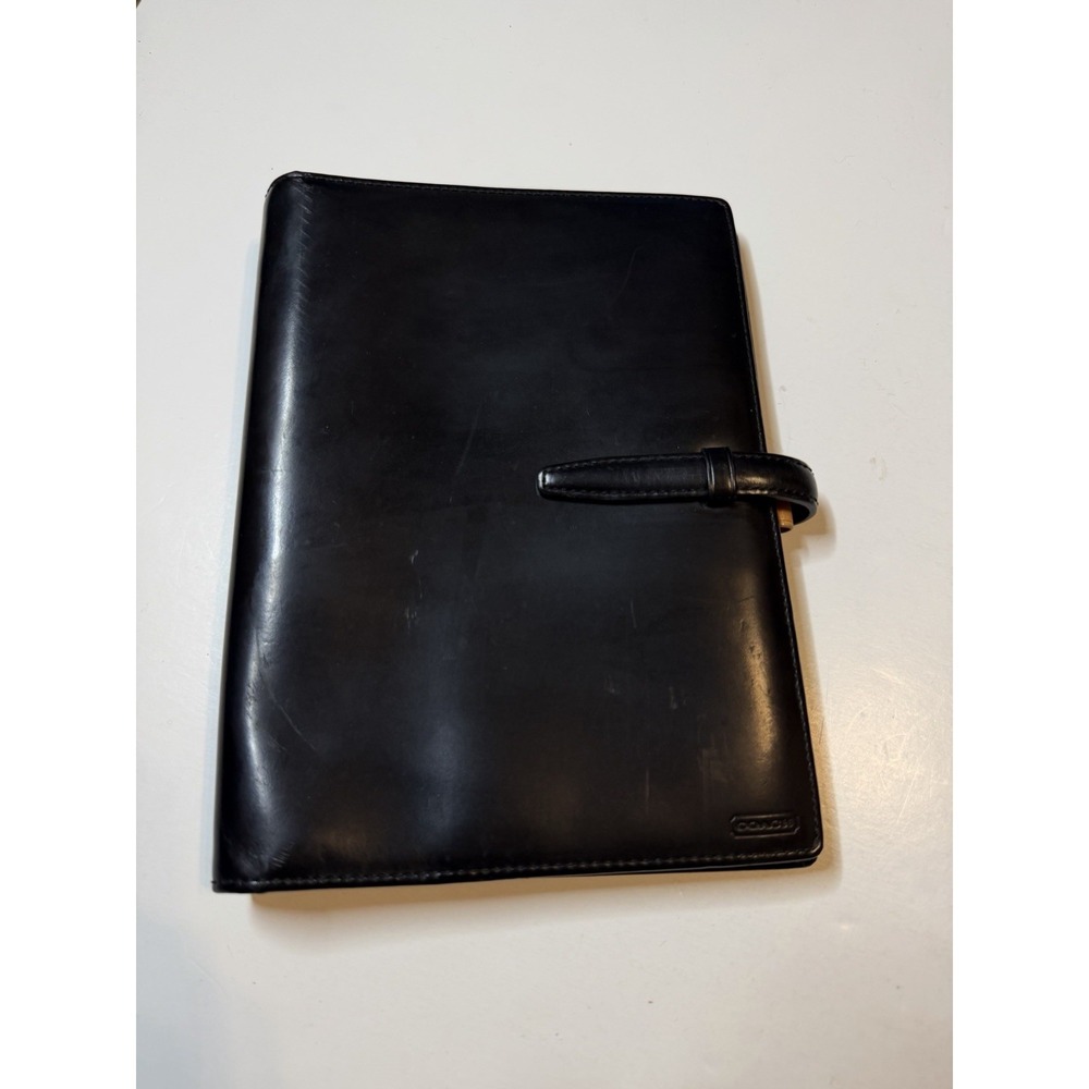 Vintage COACH Document Organizer Leather Portfolio Note Pad Rare